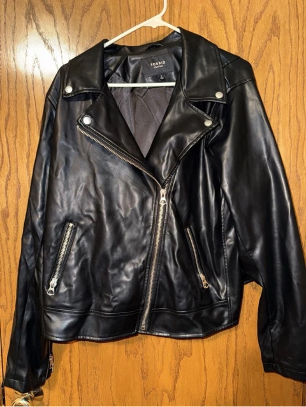 Torrid Black Faux Leather Moto Biker Jacket- Size 3